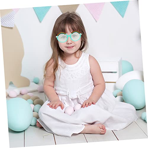 Beaupretty 2pairs Lightweight Boys and Girls Sunglasses Round Frame Adorable Rainbow Pattern Fun Stylish for Boys Girls3