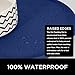 Comtim Waterproof Dog Food Mat - 2 Pack Silicone Pet Food Mat Dog Food Bowl Mats Cat Water Mats Eating Tray, Non-Slip Pet Placemat with Lip for Messy Drinkers to Protect Floor,Navy Blue 11