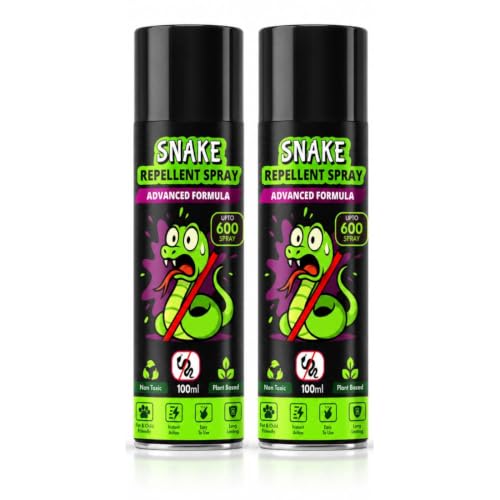 Image of Herbal Snake Repellent Spray 100ml | Plant-Based Non-Toxic Snake Deterrent | Up to 600 Sprays for Indoor & Outdoor Use | Garden, Farm, Home & Warehouse Protection (Pack Of 2)