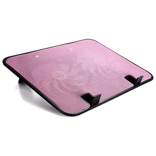 Refroidisseur pour ordinateur portable de 14 5 V - Double ventilateur USB externe - Support fin - Panneau en métal silencieux - Haute vitesse - Rose