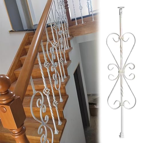 Barandillas de escalera de metal decorativas ideales para la entrada de una casa de granja