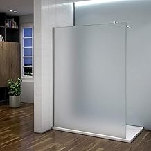 Shower Screens Fixed Panel Frosted Glass Anti-Limescale 8 mm – Bar 70 – 120 cm – 100 x 200 cm