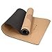 Navaris Tappetino da Yoga in Sughero Antiscivolo - Materassino Fitness per Sport Pilates Ginnastica con Tracolla - Cork Yoga Mat 183x61x0,5cm