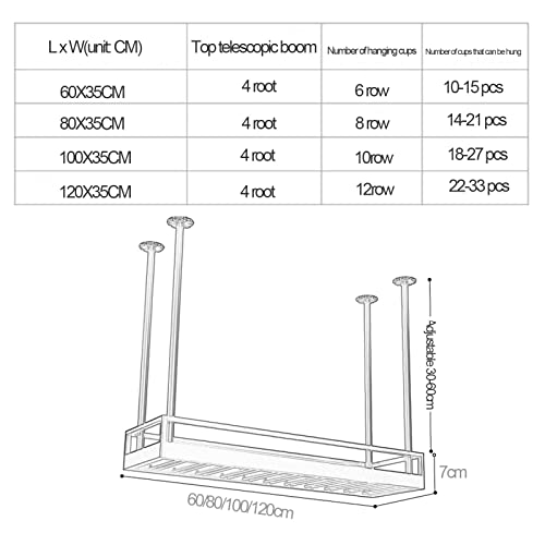 Étagère à vin en acier inoxydable suspendue pour bar et cuisine - 2