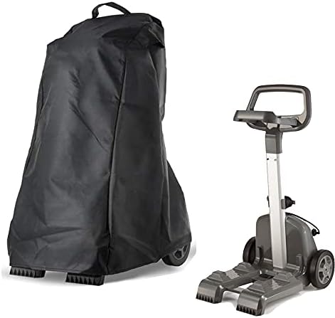 BOSKING Robotic Pool Cleaner Universal Caddy Cover Black Durable Furniture Protective Cover with Top Handle & Adjustable Drawstring – 420D Heavy Duty Polyester Fabric