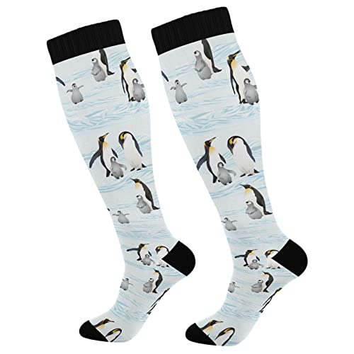 Wusikd Penguins Compression Socks for Women and Men Circulation Long Socks for Athletic Running 1