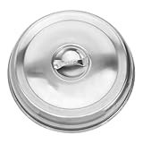 FUNNETOYU Robuste Edelstahl Steak Abdeckhaube Schutzhaube für Gegrilltes Fleisch Runde Lebensmittelabdeckung Hitzebeständig und Praktisch für BBQ Picknick Restaurantgebrauch