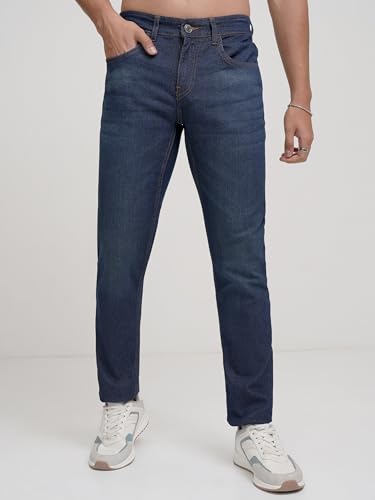 Image of Highlander Men's Straight Fit Jeans | Mid Rise | Stretchable Fabric | Designed for Comfort & Ease of Movement | Jeans for Man