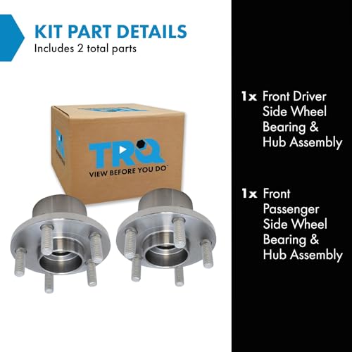 Image of TRQ Front Left and Right Wheel Bearing and Hub Assembly Set 2 Piece Compatible with 2008-2015 Land Rover LR2