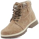 ANJOUFEMME Winter Snow Hiking Boots for Women - Womens Casual Work Boots...