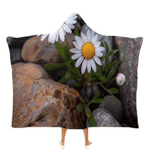 Couverture à capuche en peluche isolante avec manches et poche kangourou