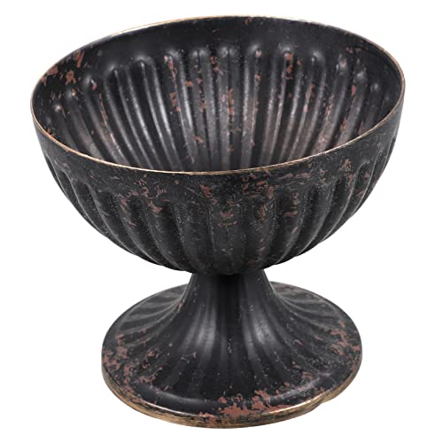 DECHOUS Jarrón De Flores Vintage De Metal Diseño Rústico para De Mesa y Bodas para y