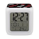 Sexy Lips Alarm Clock 7 Colors Digital Clock Multi-Function Clock for Home Office
