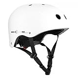 MULTIFUNKTIONALER HELM | Schutzhelm hat breiter Verwendungsbereich und ist beim Radfahren, Skating, Rollschuhfahren, Inline Skates und Skatebobarding notwendig. BMX Scooterhelm wurde speziell für Scooterroller und Rollsportarten gefertigt. Sport Zubehör passt ideal zu allen Inliner und Schutzausrüstung auf dem Markt. Unisex Helmet ist sowohl in Weiß und Schwarz als auch in Lila und Blau erhältlich.