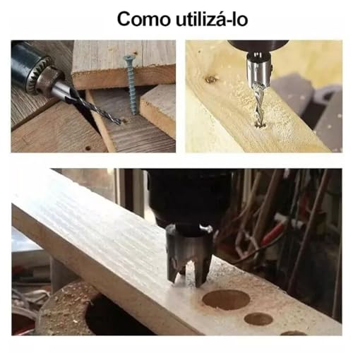 Broca para Madeira, Broca Escalonada Cônica, 26 peças