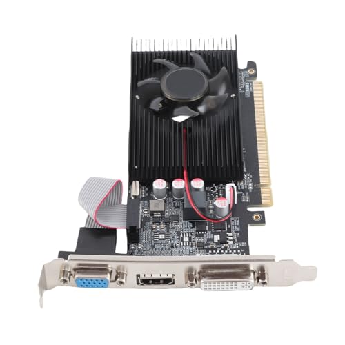 Bewinner Scheda Grafica GT710, Scheda Video DDR3 a 64 Bit da 2 GB, GPU per Computer a Basso Profilo, PCI Express 2.0 X16, Scheda Video per Giochi Desktop con Uscita HDMI VGA DVI per