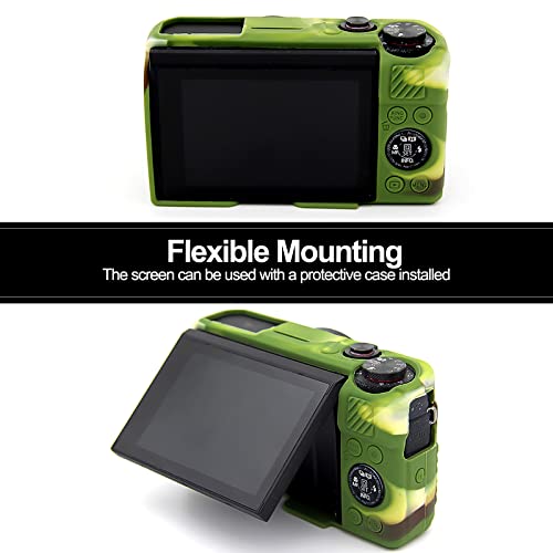 Easy Hood G7X Mark II Case G7X Camera Silicone Case, Soft Silicone Protective Cover for Canon Powershot G7X Mark II DSLR Camera (Camo)