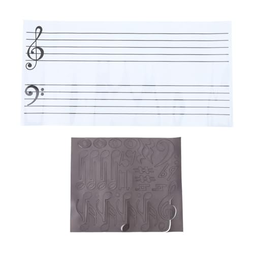 Notes de musique magnétiques Healeved en PVC léger pour l'enseignement sur tableau blanc