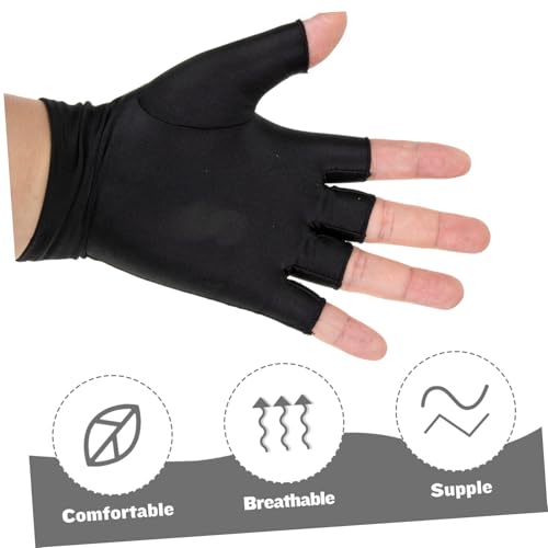 Guantes de medio dedo mujer evitan quemaduras solares al conducir y caminar 4