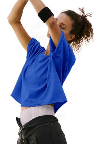 women39s summer short sleeve crop tops casual basic cotton athletic yoga running t-shirts