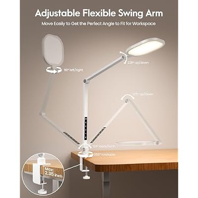 LitONES Video Conference Lighting for Computer, Dimmable Light for Video Recording, Meeting, Laptop & Webcam, 15W Ring Light for Desk with C- Clamp, Swing Arm, Remote, Memory & Timer CRI >95