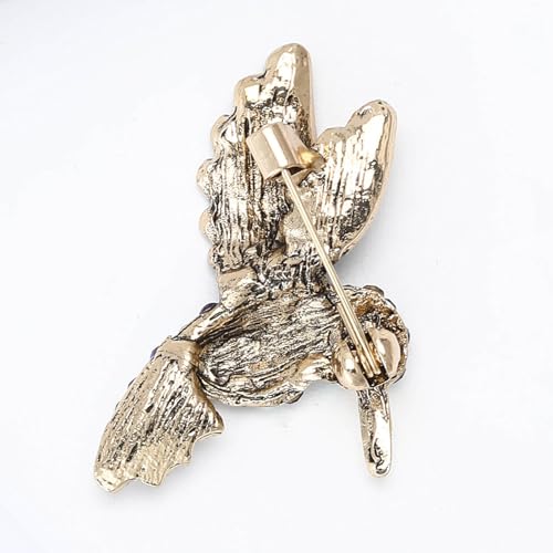Image of Enamel Bird Brooch for Women Rhinestones Owl /Hummingbird /Eagle /Toucan Lapel Pin Cute Bird Brooches Jewelry Gifts for Mom Wife