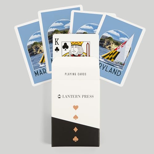 Lantern Press Naipes Poker Maryland Sloop Sailboat 52 miniatura 6