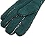YISEVEN Men's Curly Shearling Leather Gloves Luxury New Zealand Lambskin Handmade Sheep Hair Fur Furry Lined Warm Sherpa Wool Lining for Winter Cold Weather Dress Driving Gifts, Green Size Small