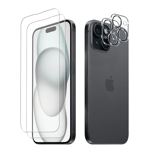 A-ONE 2 Pack Screen Protector for iPhone 15 [6.1 inch] ...