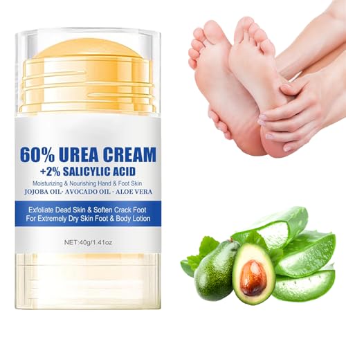 2026 New 60% Urea Hydrating and Anti-Cracking Foot Cream, Moisturising and Relieves Cracking and Dryness Foot Cream, Hand Foot Lotion Heel Stick Repairs (1)