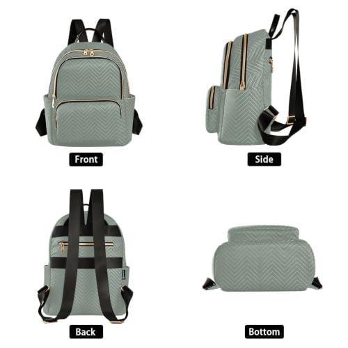 Image of ALAZA Gray Green Medium Backpack Purse for Women Travel Bag Fashion Daypack Back Pack Shoulder Bag