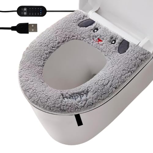 Abattant de toilette chauffant 14,56 x 16,53 pouces avec housse douce électrique