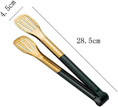 11-Inch Green Gold Kitchen Cooking Tongs -2 Pack image 2