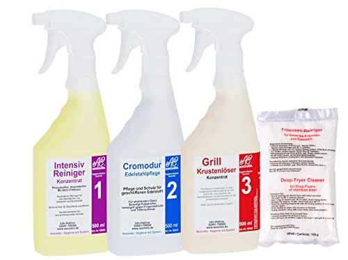 BBQ Profi-Set - Edelstahlreiniger & -Pflege und Grillreiniger Cover