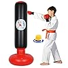 Inflatable Punching Bag 63inch Free Standing Boxing Target Bag Exercise Stress Relief Exercise and Kickboxing for Kids and Adults…