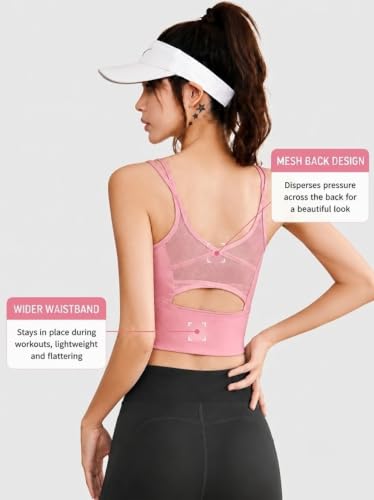 Image of Women Sports Bra | Seamless Design for a Stylish Look | Soft, Skin-Friendly Fabric for All-Day Comfort | Seamless Stretch Knit | Soft, Breathable, Lightweight & 4-Way Stretch (Open Back)
