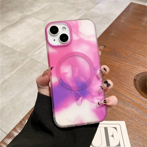 Coque iPhone 12 Pro dégradé coloré rigide PC TPU pour charge sans fil