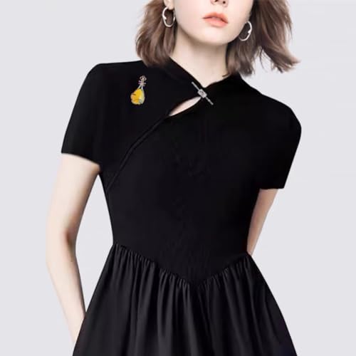 Image of Fashion Cute Crystal Animal Brooch Pins for Women Girls Cat Bird Corsage accessory Pin delicate accessory Party Ceremony (Pipa)