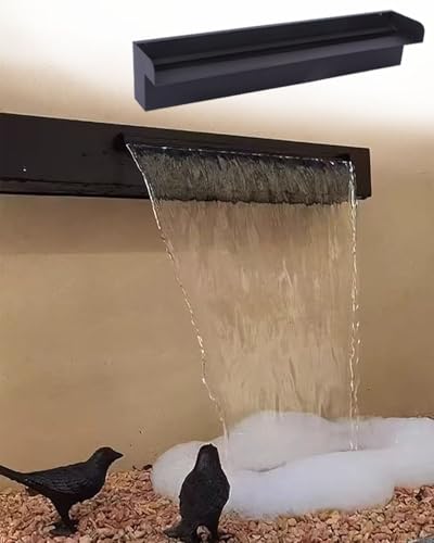 Fontaine cascade pour piscine avec lame en acier inoxydable et tuyau flexible