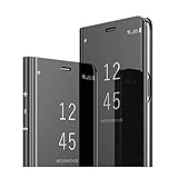 【BELIEBT Spiegel-Design Handyhülle】Diese Flip Schutzhülle mit einem luxuriösen ultradünnen Spiegel-Design, Der Samsung Galaxy Note 8 Flip Case besitzt alle Eigenschaften einer glänzenden Luxus plating Mirror Case, Der Galaxy Note 8 Flip case Echtleder Spiegel Handyhülle, kann der Deckel auch als Schmink spiegel dienen.