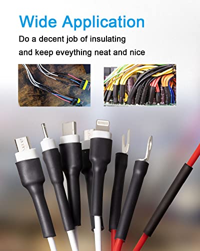 Milapeak 650 Pcs Heat Shrink Tubing Kit, Ul Approved Heat Shrink Tube Wire Wrap, 2:1 Ratio Electrical Cable Sleeve Assortment With Storage Case For Long Lasting Insulation Protection (8 Sizes, Black) #TOP4