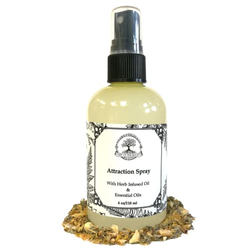 Attraction Room & Body Spray 4 oz | Handmade with Infused Herbal Oil | Love, Money & Prosperity Rituals | Hoodoo, Voodoo, Wicca, Pagan