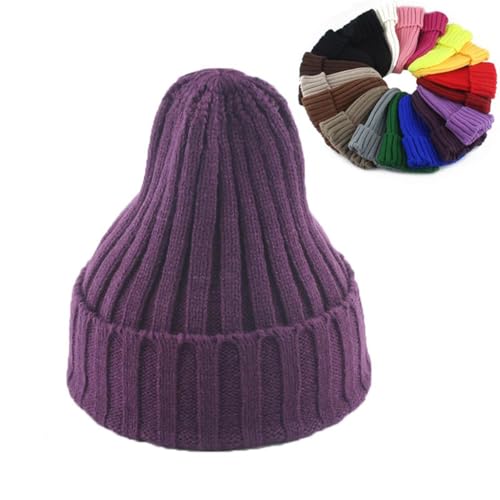 Gorro de punto cálido LKXHarleya de invierno unisex con ajuste elástico confortable 4