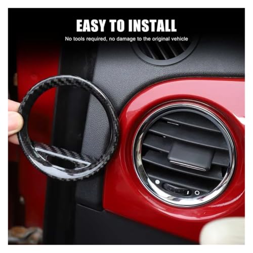Marco de fibra de carbono para salida de aire lateral de Fiat 500 Abarth, pack de 2 piezas 5