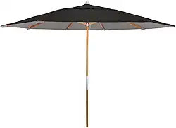 Ombrelone Guarda Sol 2,4 Metros - Sombreiro Para Piscina Praia Sítio Jardim Redondo Sem Abas - Feito De Madeira e Bagum