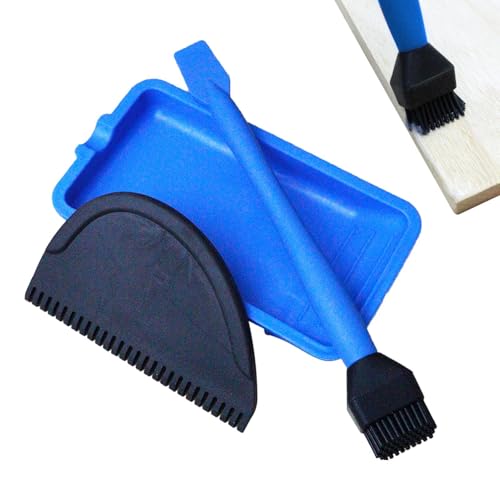 Aplicador de pegamento para madera, juego de pegamento de silicona, aplicador de pegamento para madera, cepillo y bandeja, juego de aplicador de pegamento para carpintería con pincel, kit completo de