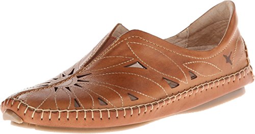 Image of PIKOLINOS Jerez 578-7399 Women's Slip-On Moccasins - Premium Calfskin Leather - Removable Cushioned Insole, Elastic Fit, Lightweight Everyday Comfort and Support