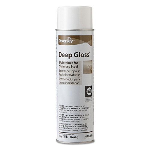 Diversey Deep Gloss Stainless Steel Maintainer Aerosol 16oz Pack 12 miniatura 1