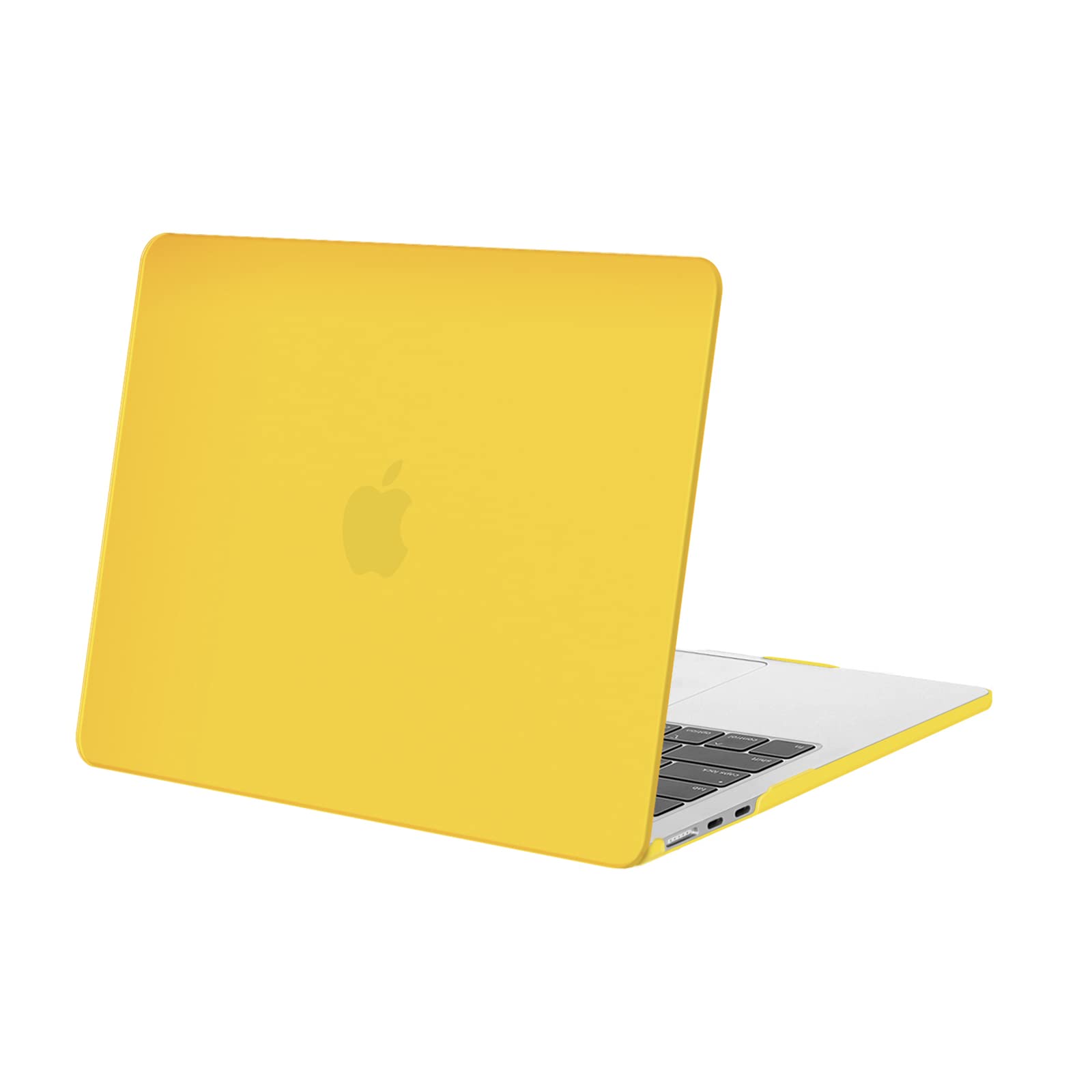 MOSISO Compatible with MacBook Air 13 inch Case 2024 2023 2022 Release M3 A3113 M2 A2681 with Touch ID, Protective Plastic Hard Shell Cover Compatible with MacBook Air 13.6 inch Case, Yellow