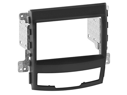 Façade autoradio 2-DIN pour Ssangyong Korando 2010 noir